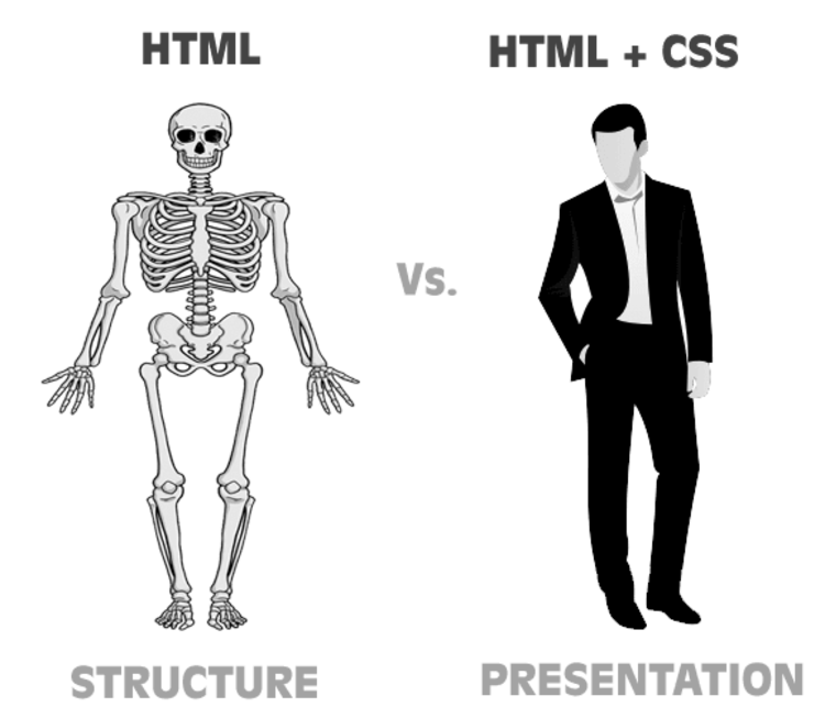 html vs. css